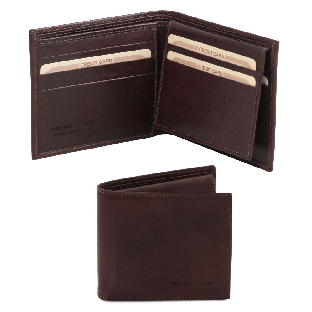 Tuscany Leather Esclusivo Portafoglio Uomo in Pelle 3 Ante Super sconto