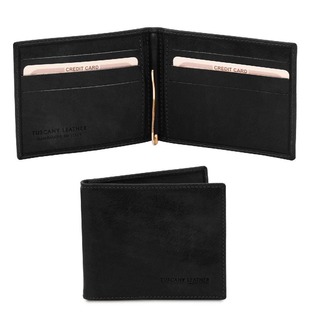 Tuscany Leather Esclusivo Portacarte in Pelle con Fermasoldi Duty-free