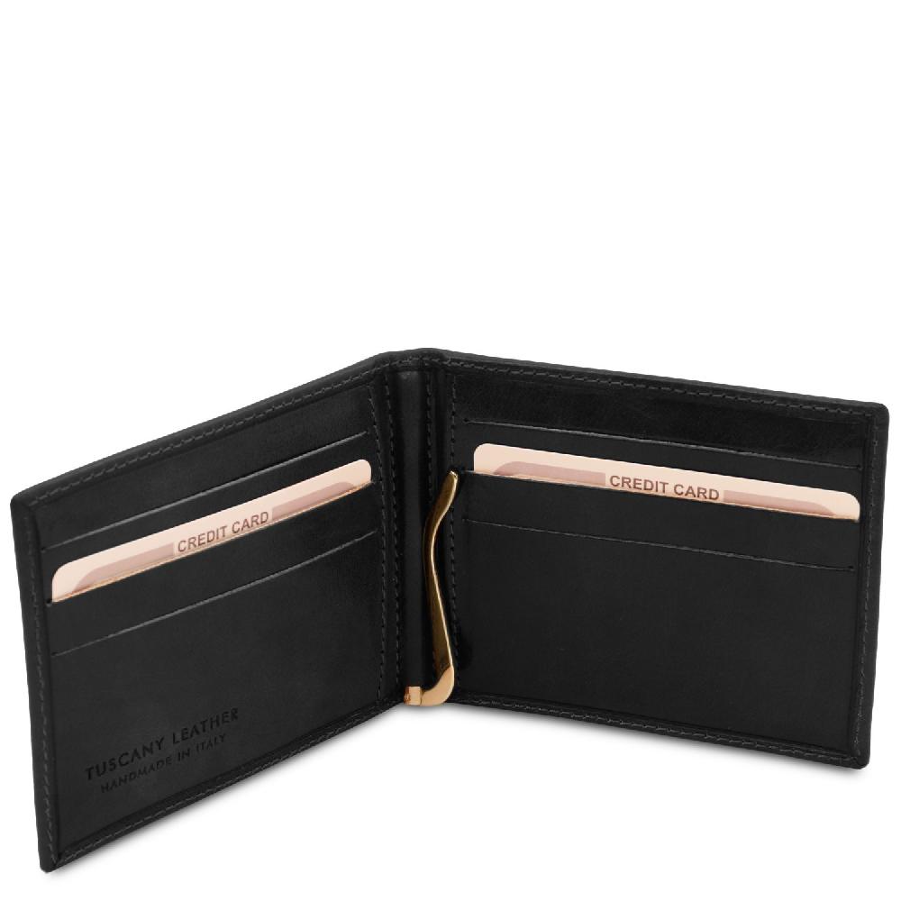 Tuscany Leather Esclusivo Portacarte in Pelle con Fermasoldi Duty-free