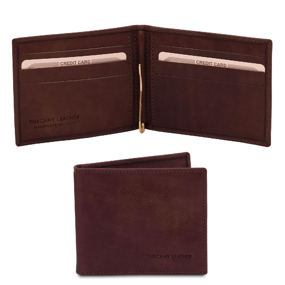 Tuscany Leather Esclusivo Portacarte in Pelle con Fermasoldi 50% di sconto per tempo limitato