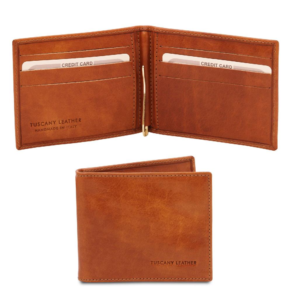 Tuscany Leather Esclusivo Portacarte in Pelle con Fermasoldi