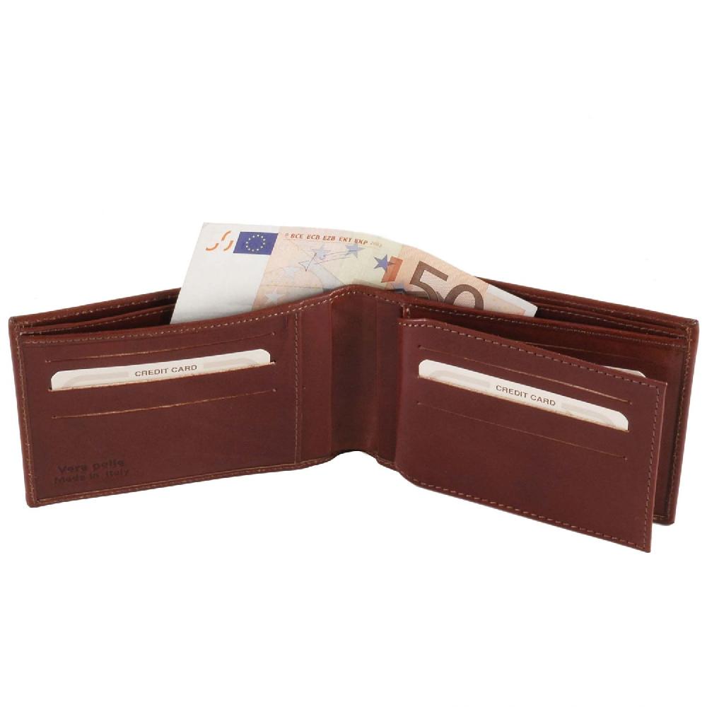 Tuscany Leather Esclusivo Portafoglio Uomo in Pelle 3 Ante Italia