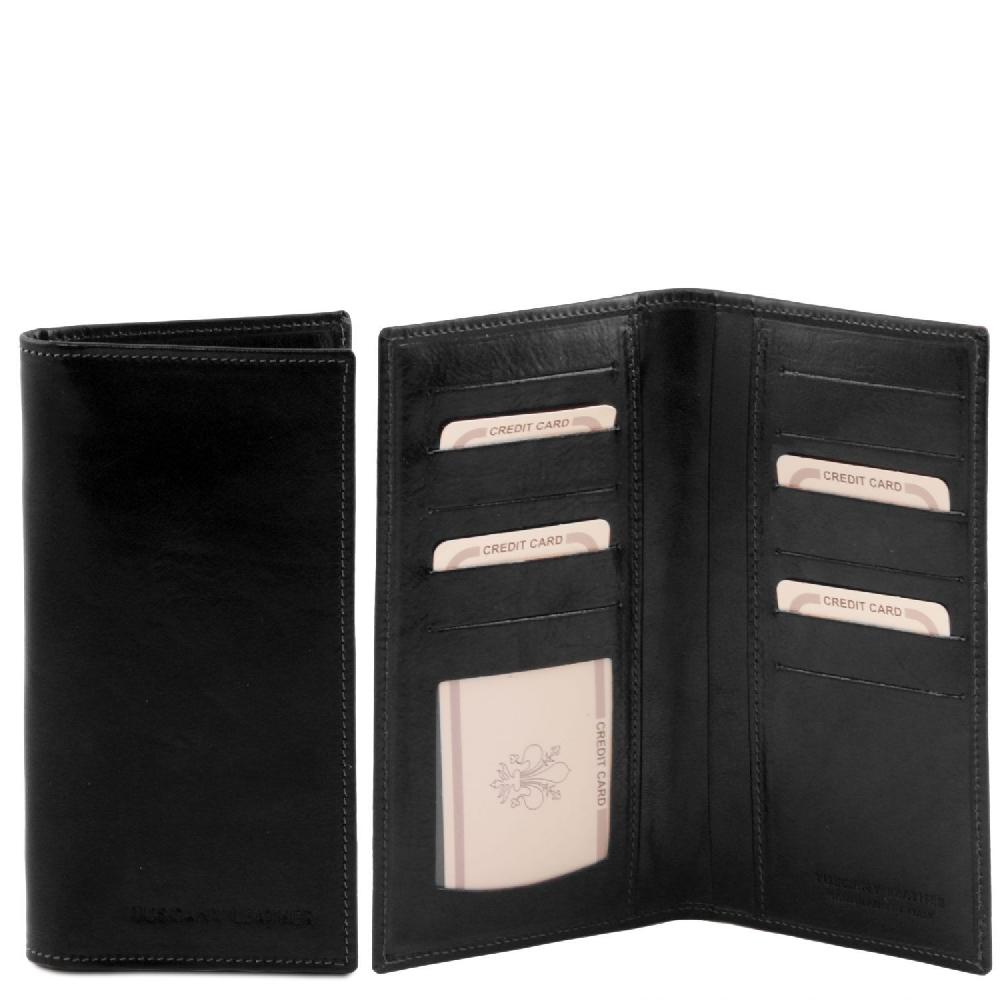 Tuscany Leather Esclusivo Portafoglio Verticale in Pelle 2 Ante Nuovo