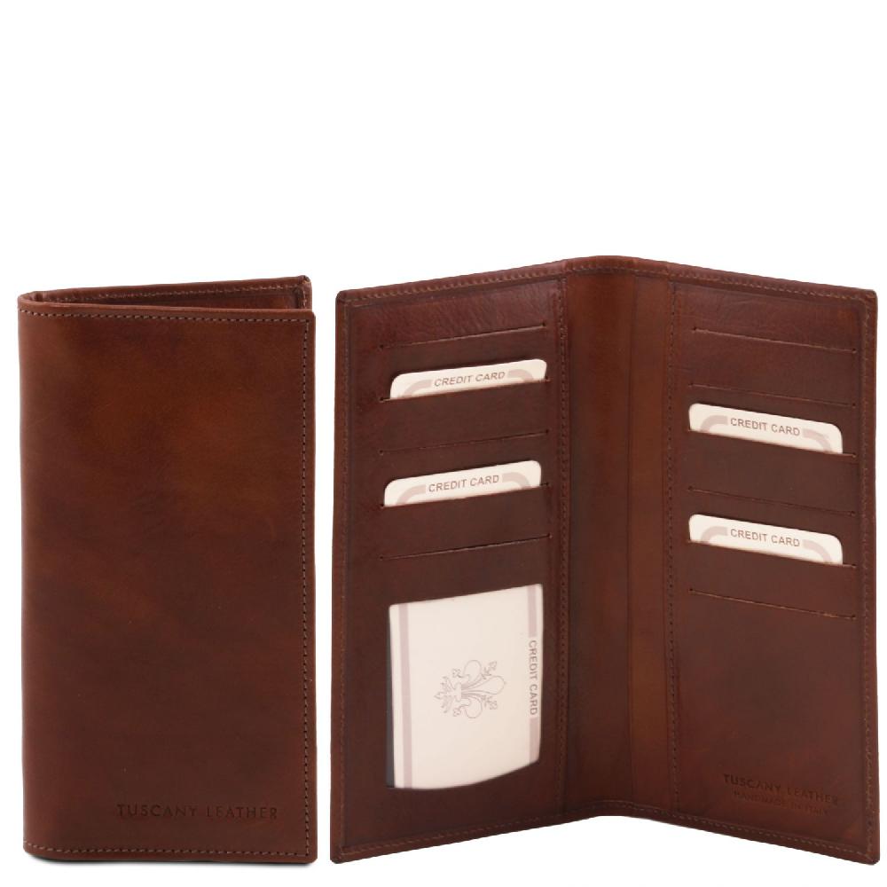 Tuscany Leather Esclusivo Portafoglio Verticale in Pelle 2 Ante Vendita