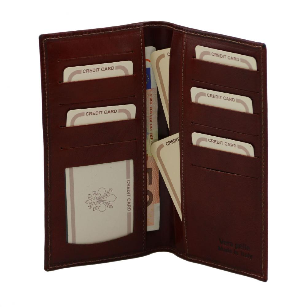 Tuscany Leather Esclusivo Portafoglio Verticale in Pelle 2 Ante Vendita