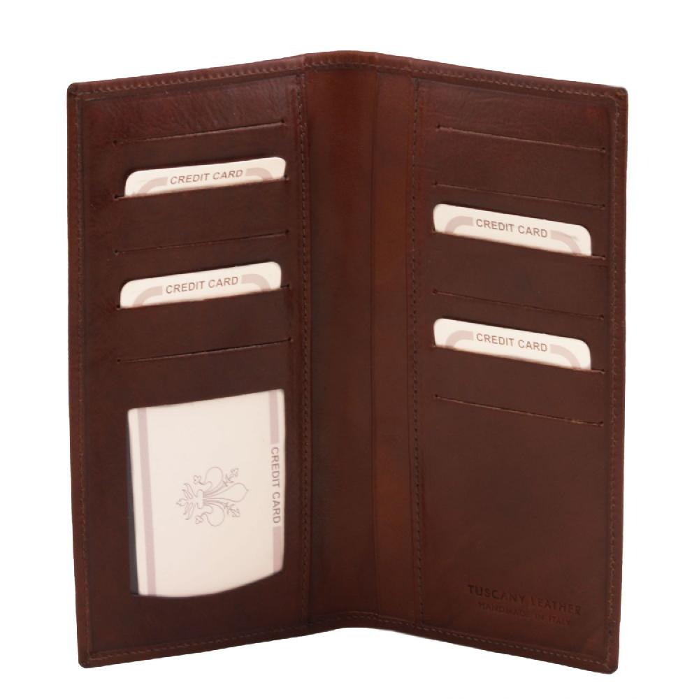 Tuscany Leather Esclusivo Portafoglio Verticale in Pelle 2 Ante Vendita