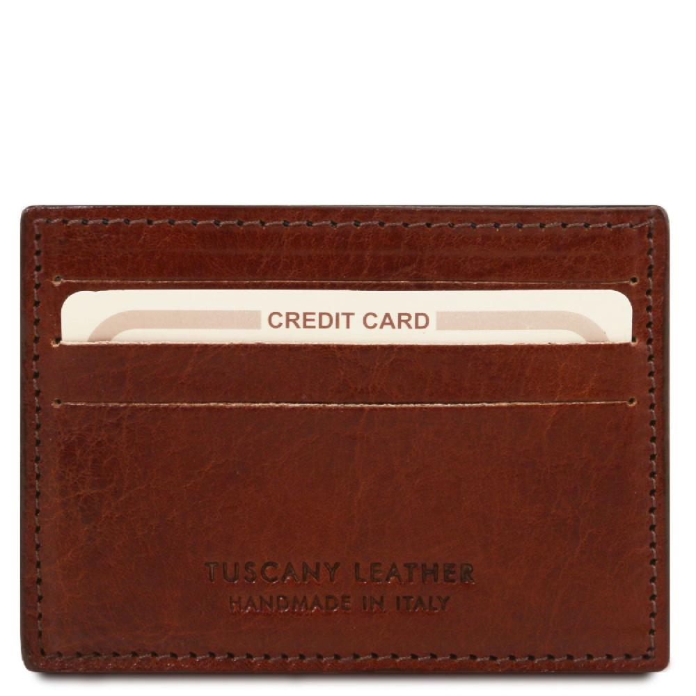 Tuscany Leather Esclusivo Portacarte di Credito in Pelle Pezzi Unici
