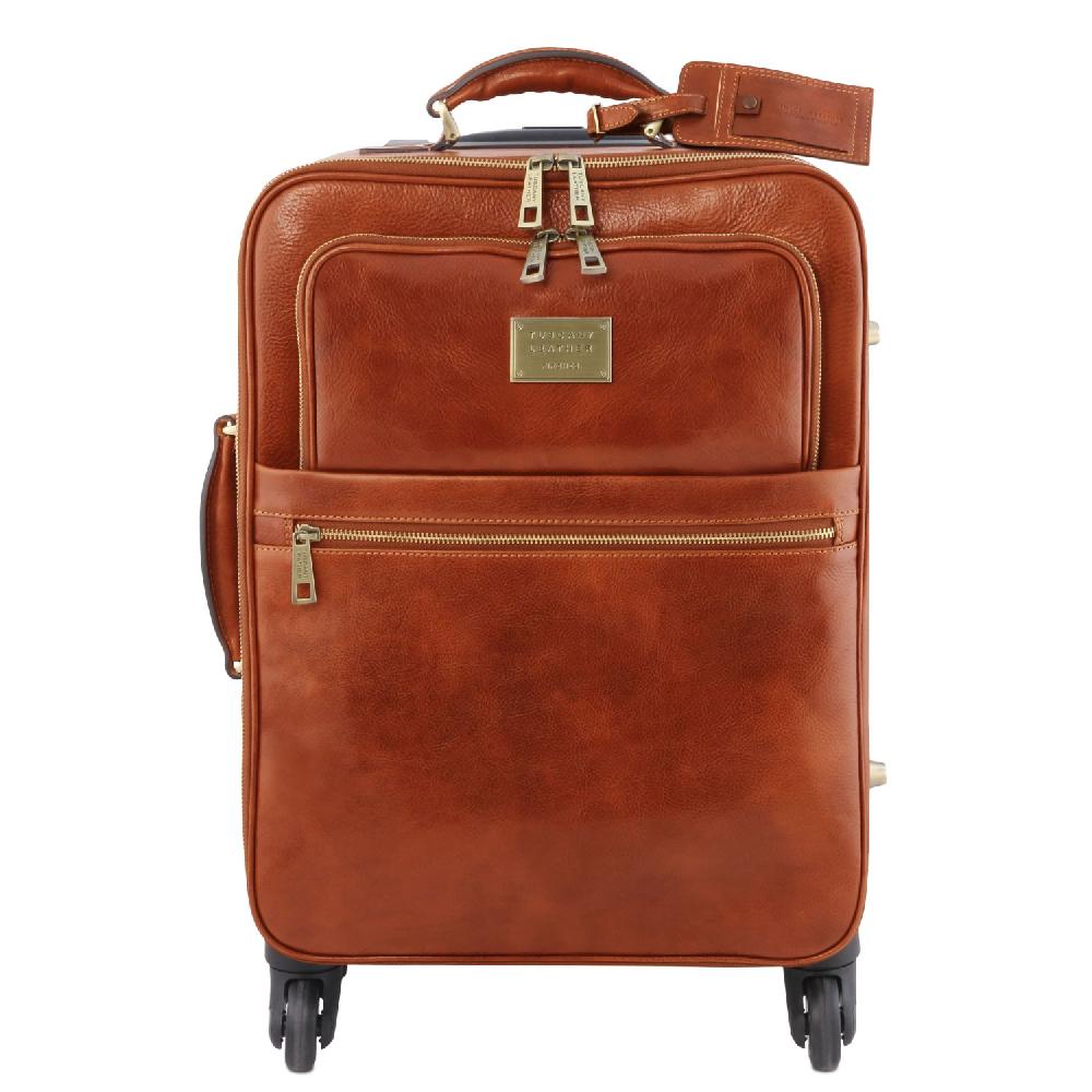 Tuscany Leather Trolley con 4 Ruote e Borsa Porta Computer TL SMART in Pelle Fino Al -60%
