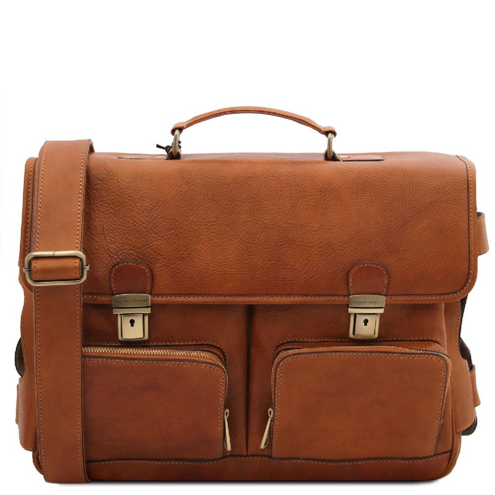Tuscany Leather Borsa Multiscomparto da Lavoro TL SMART con Tasche Frontali in Pelle Offerta