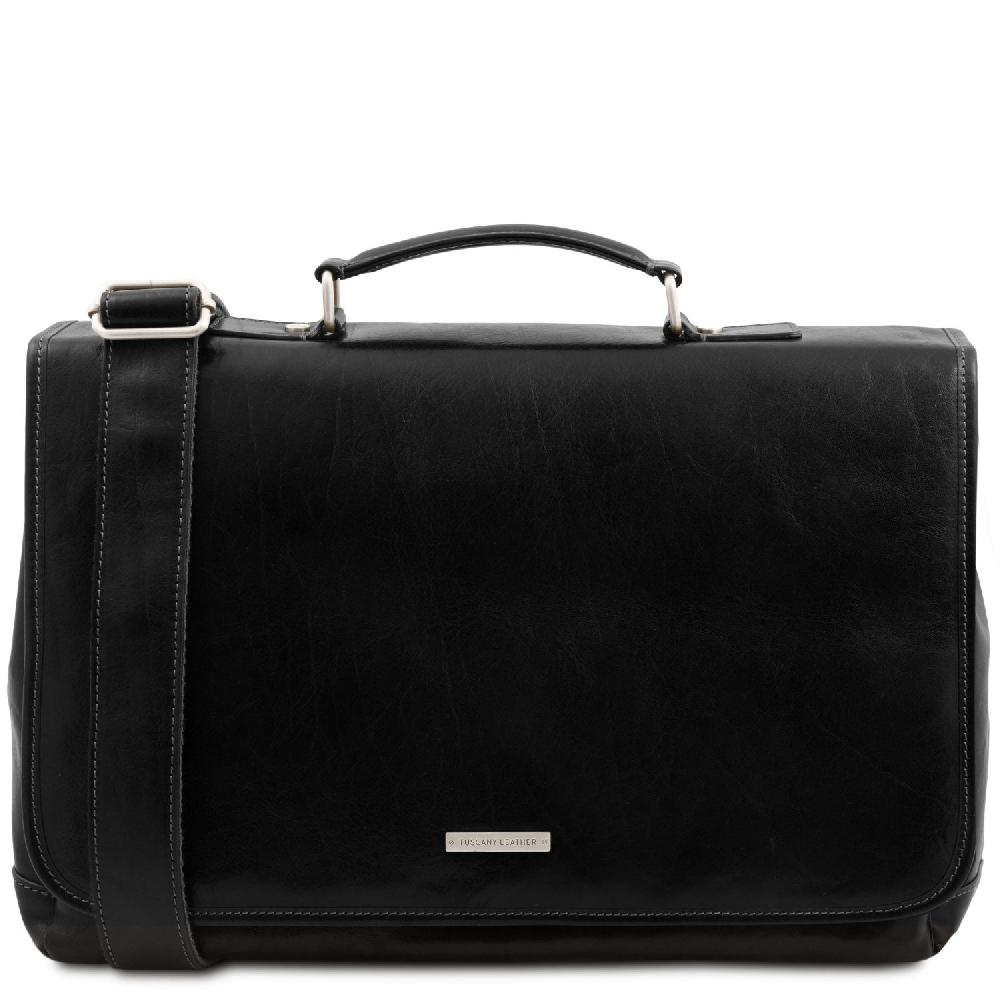 Tuscany Leather Borsa da Lavoro TL SMART Multiscomparto in Pelle con Pattella Economico