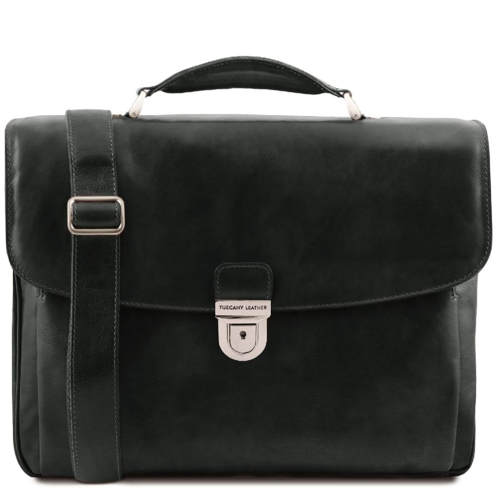 Tuscany Leather Borsa Porta Computer TL SMART Multiscomparto in Pelle In Vendita