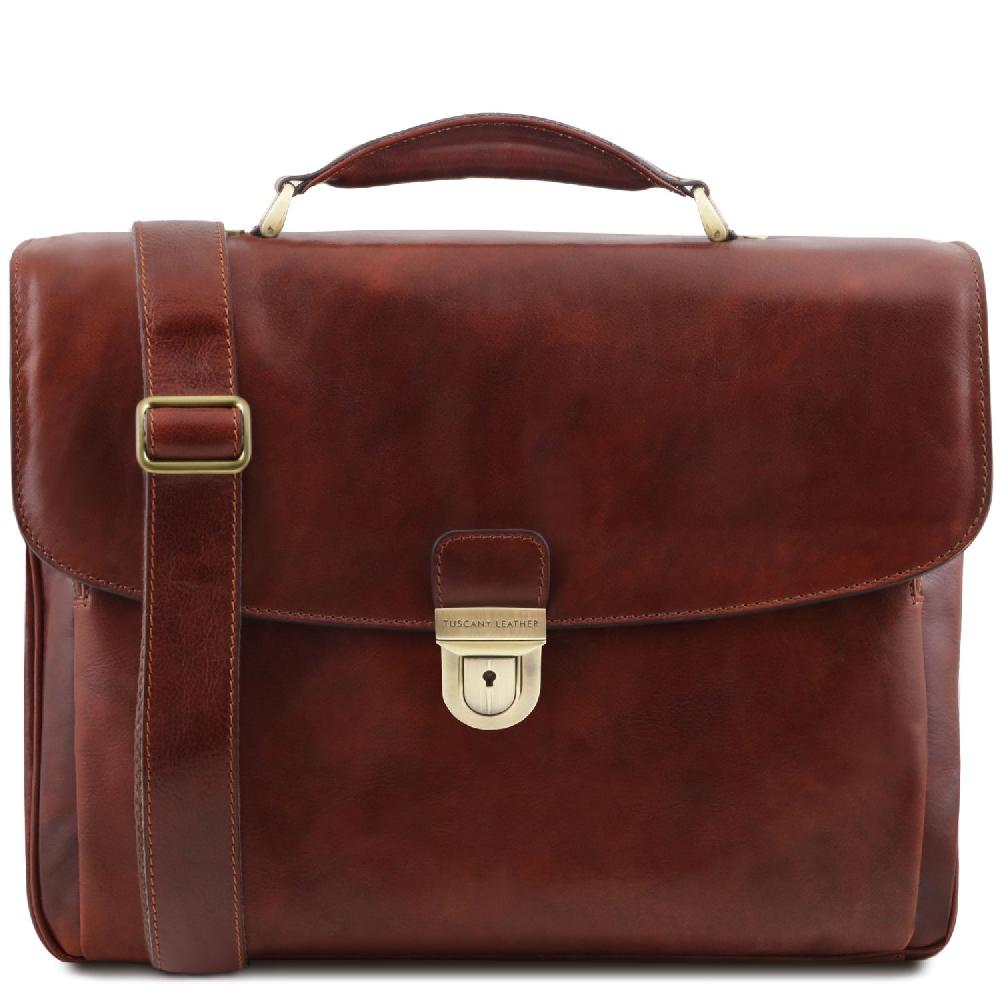 Tuscany Leather Borsa Porta Computer TL SMART Multiscomparto in Pelle Offerte