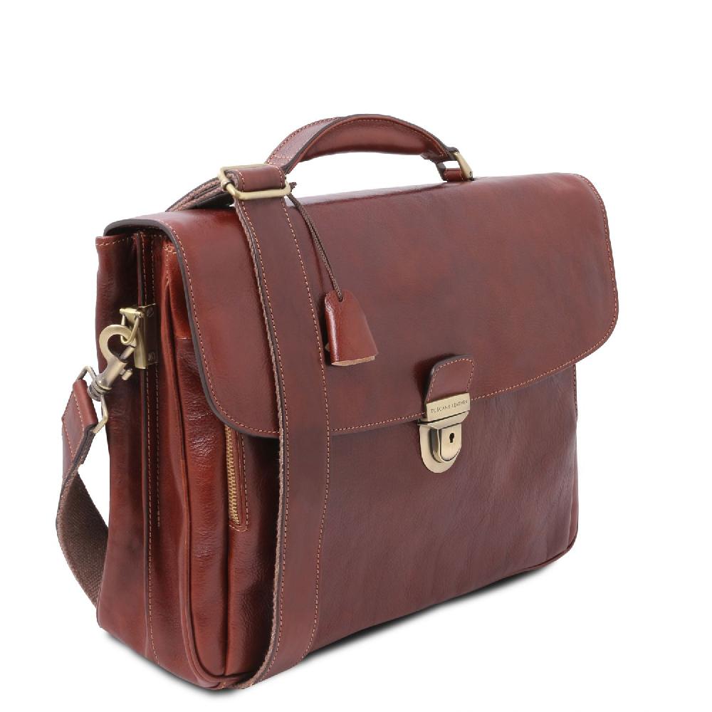 Tuscany Leather Borsa Porta Computer TL SMART Multiscomparto in Pelle Offerte