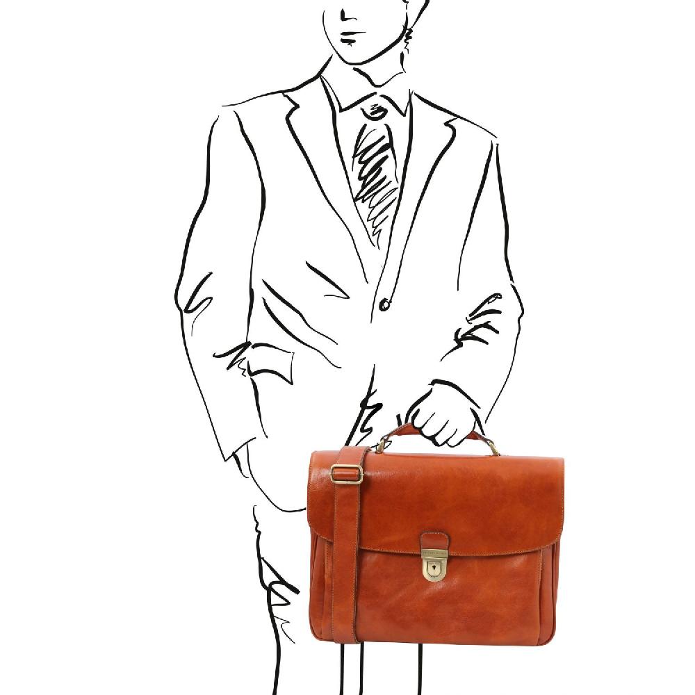 Tuscany Leather Borsa Porta Computer TL SMART Multiscomparto in Pelle Hotsell