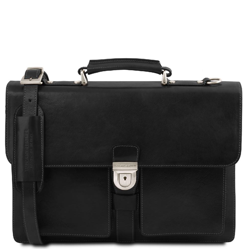 Tuscany Leather Borsa da Lavoro in Pelle 3 Scomparti Vendita Calda