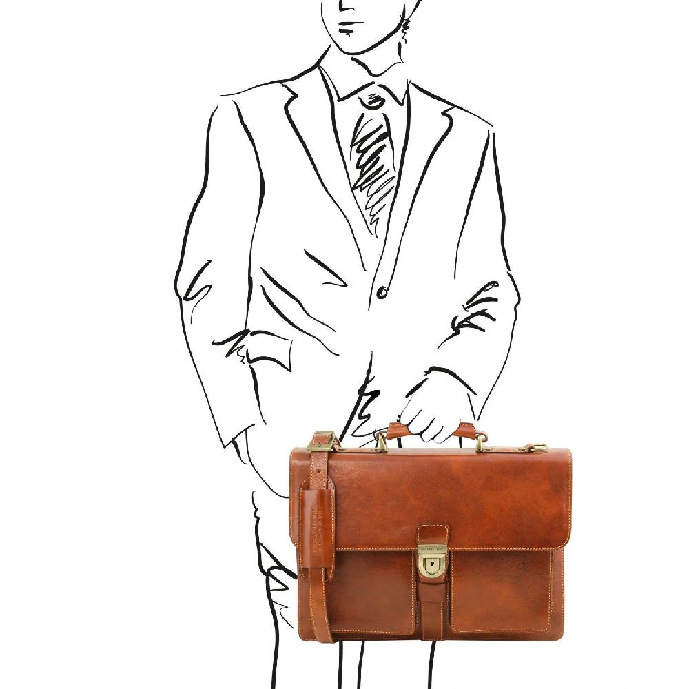 Tuscany Leather Borsa da Lavoro in Pelle 3 Scomparti I Più Venduti