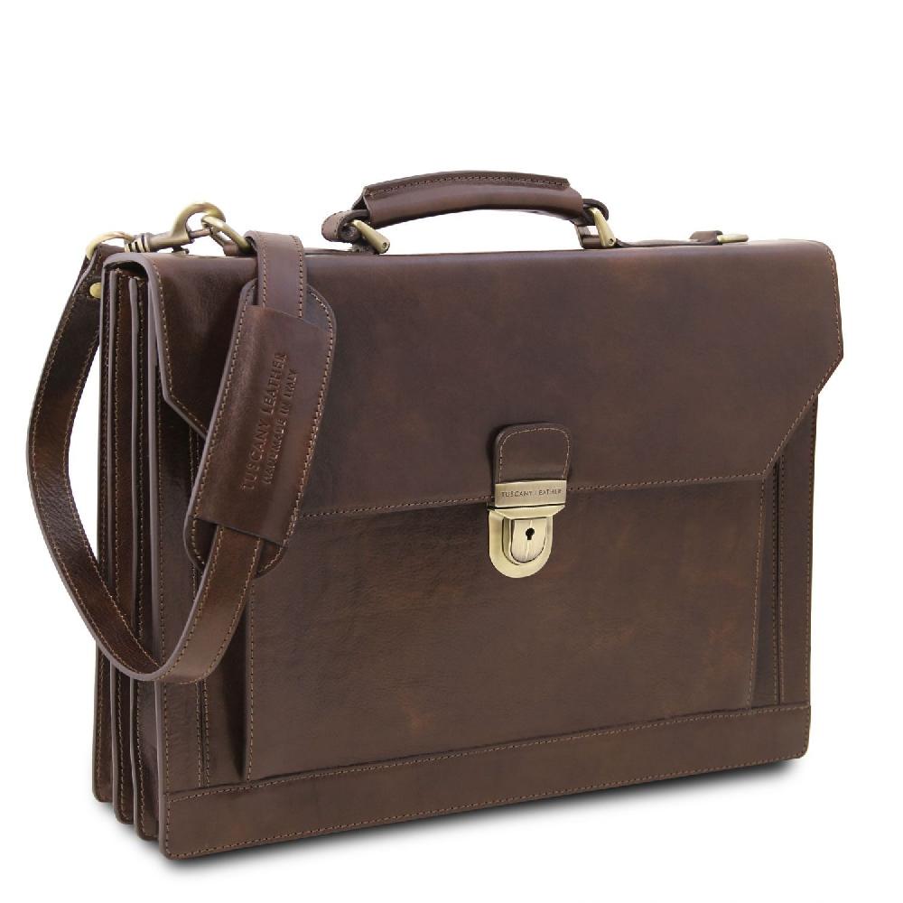 Tuscany Leather Cartella in Pelle 3 Scomparti Moda