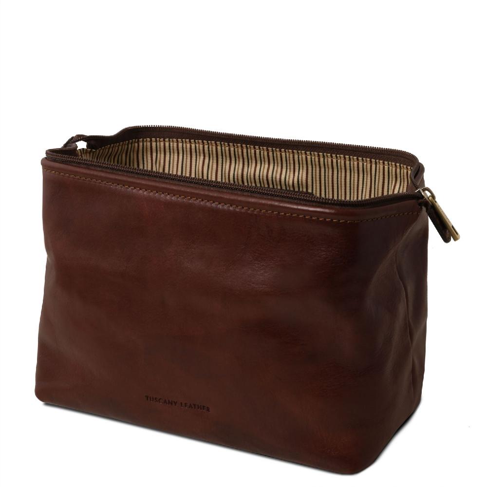 Tuscany Leather Beauty Case in Pelle - Misura Piccola Vendite stagionali