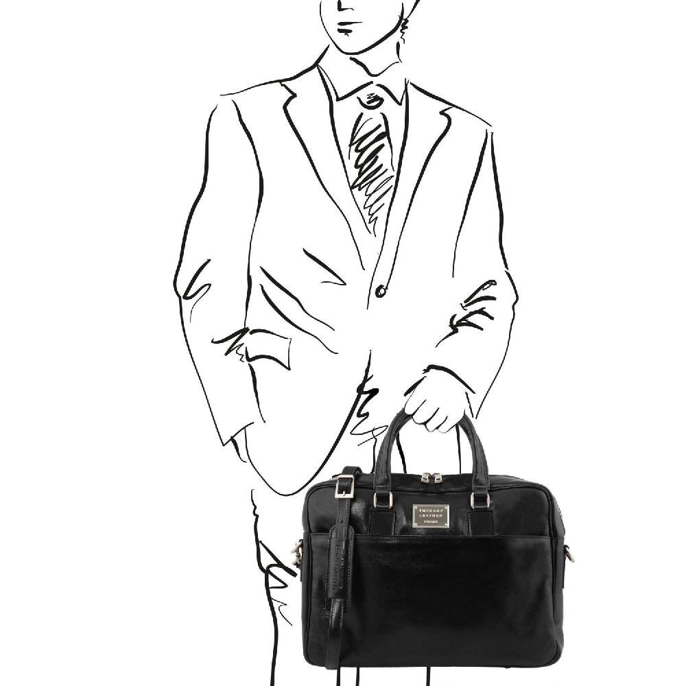 Tuscany Leather Borsa Porta Computer a 2 Scomparti in Pelle Fino al 55% di sconto