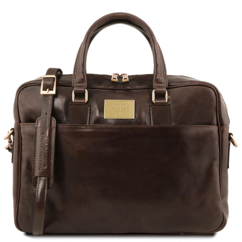 Tuscany Leather Borsa Porta Computer a 2 Scomparti in Pelle Discount Store per i nuovi prodotti