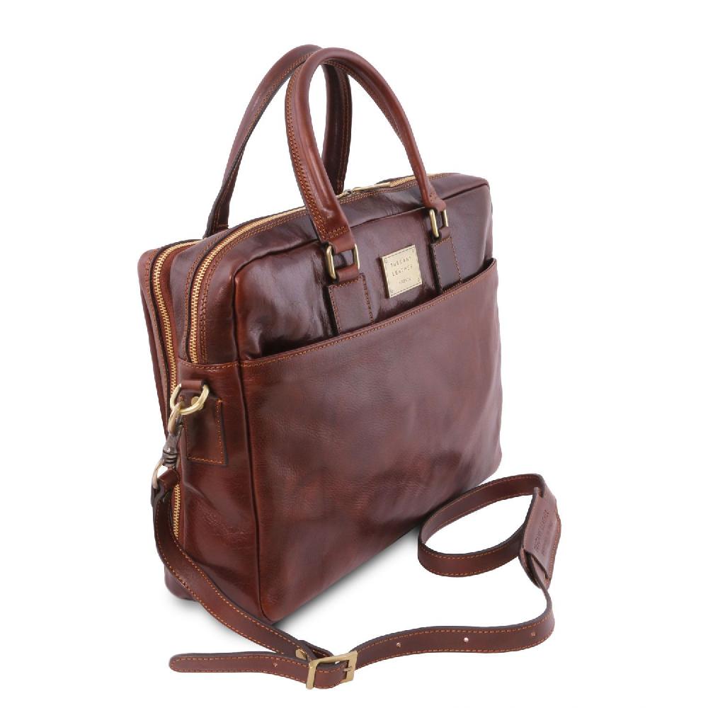 Tuscany Leather Borsa Porta Computer a 2 Scomparti in Pelle Discount Store per i nuovi prodotti