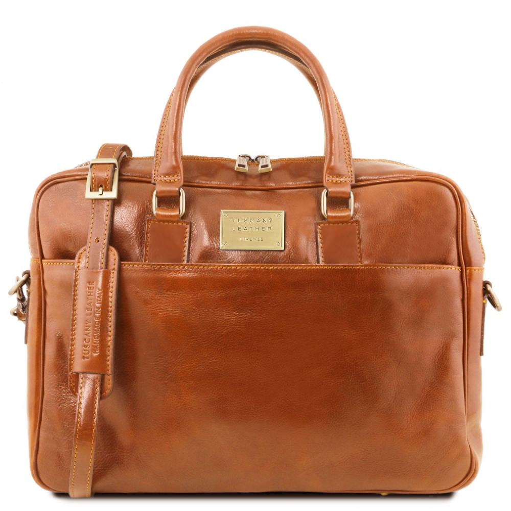 Tuscany Leather Borsa Porta Computer a 2 Scomparti in Pelle Super sconto