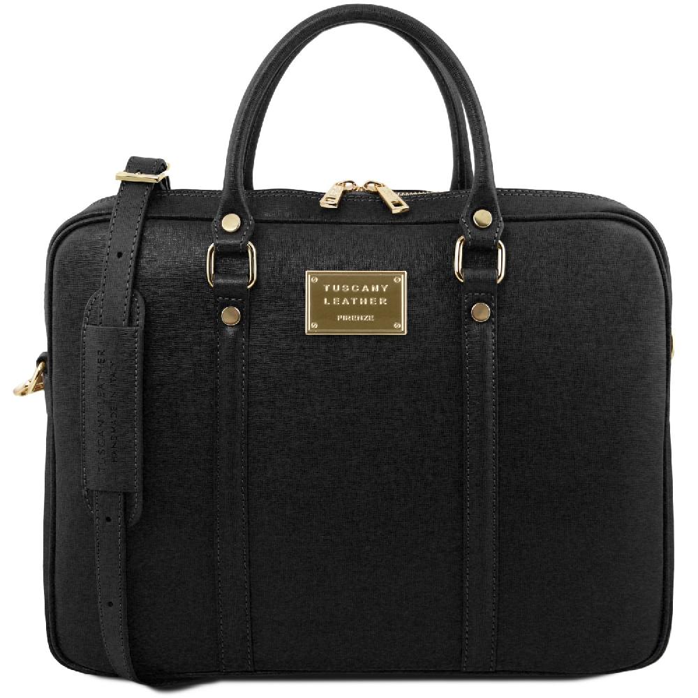 Tuscany Leather Borsa Porta Computer da Donna in Pelle Saffiano Trasporto libero internazionale