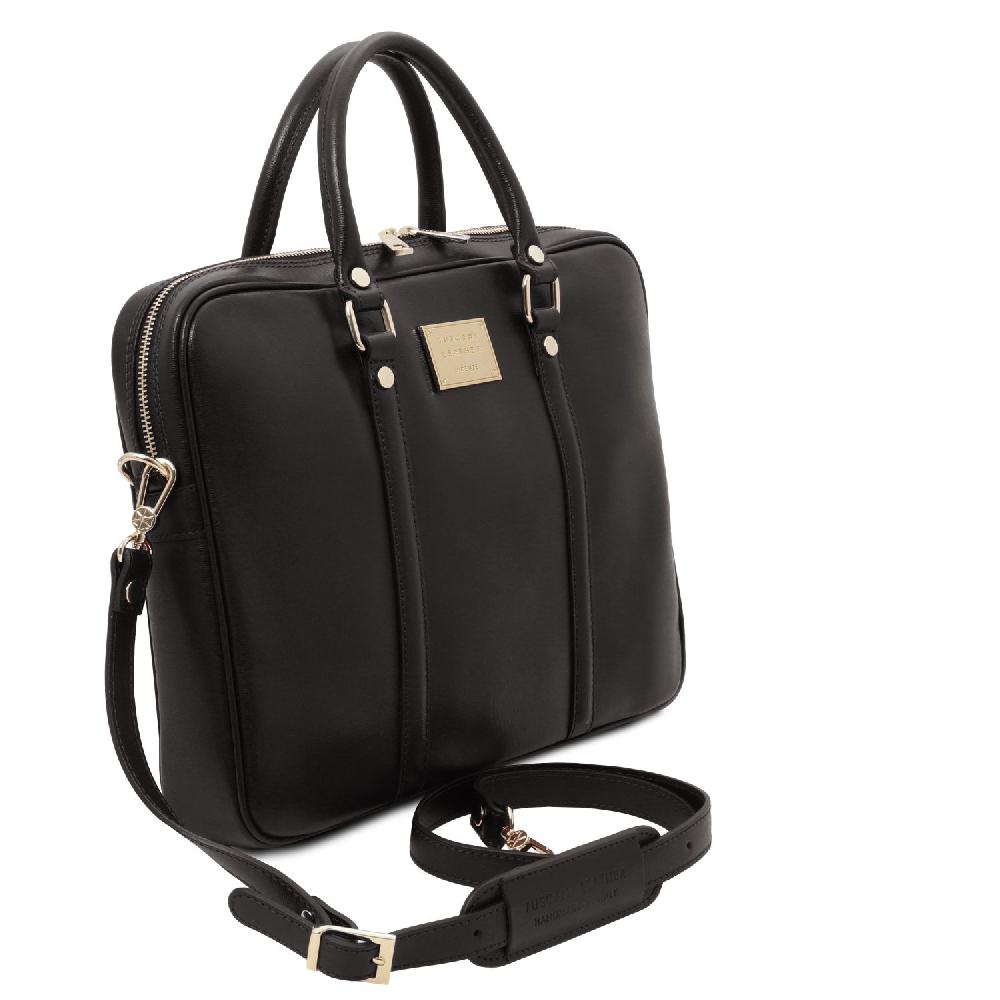 Tuscany Leather Borsa Porta Computer da Donna in Pelle Saffiano Trasporto libero internazionale