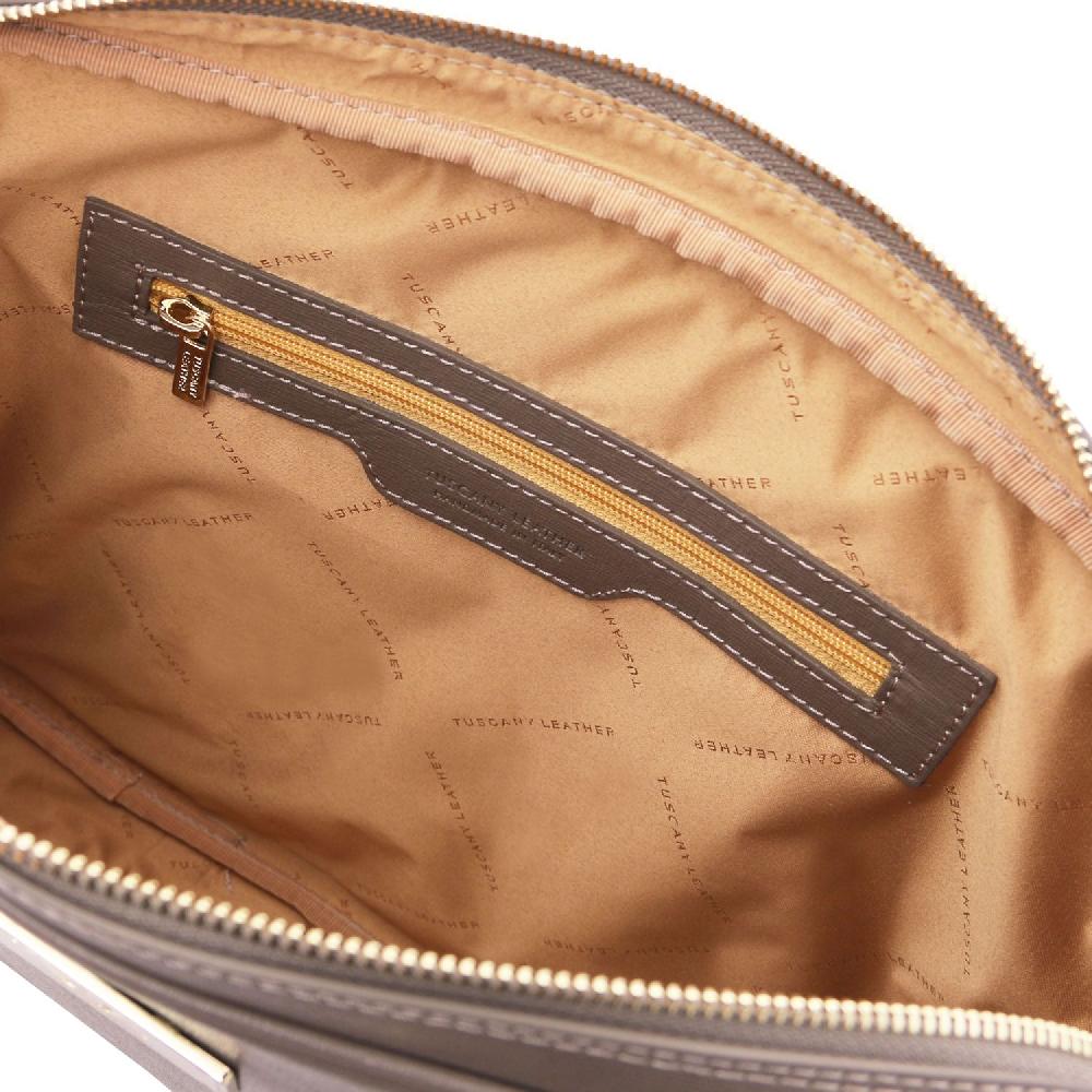 Tuscany Leather Borsa Porta Computer da Donna in Pelle Saffiano Officina