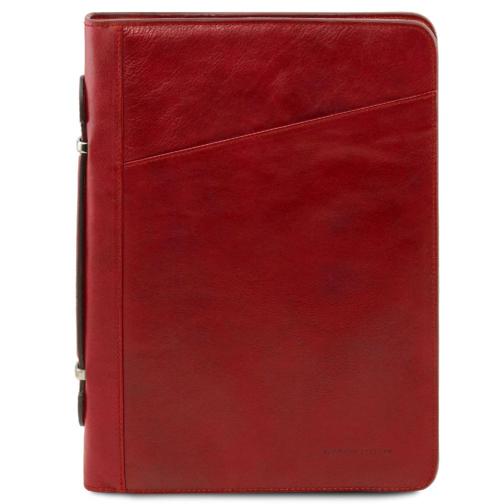 Tuscany Leather Esclusivo Portadocumenti in Pelle con Anelli e Manico Black Friday Prezzi