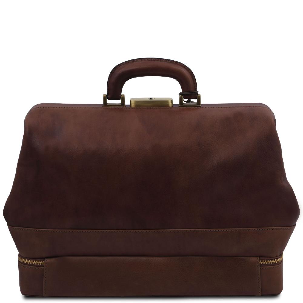 Tuscany Leather Esclusiva Borsa Medico in Pelle con Doppio Fondo Consegna Veloce
