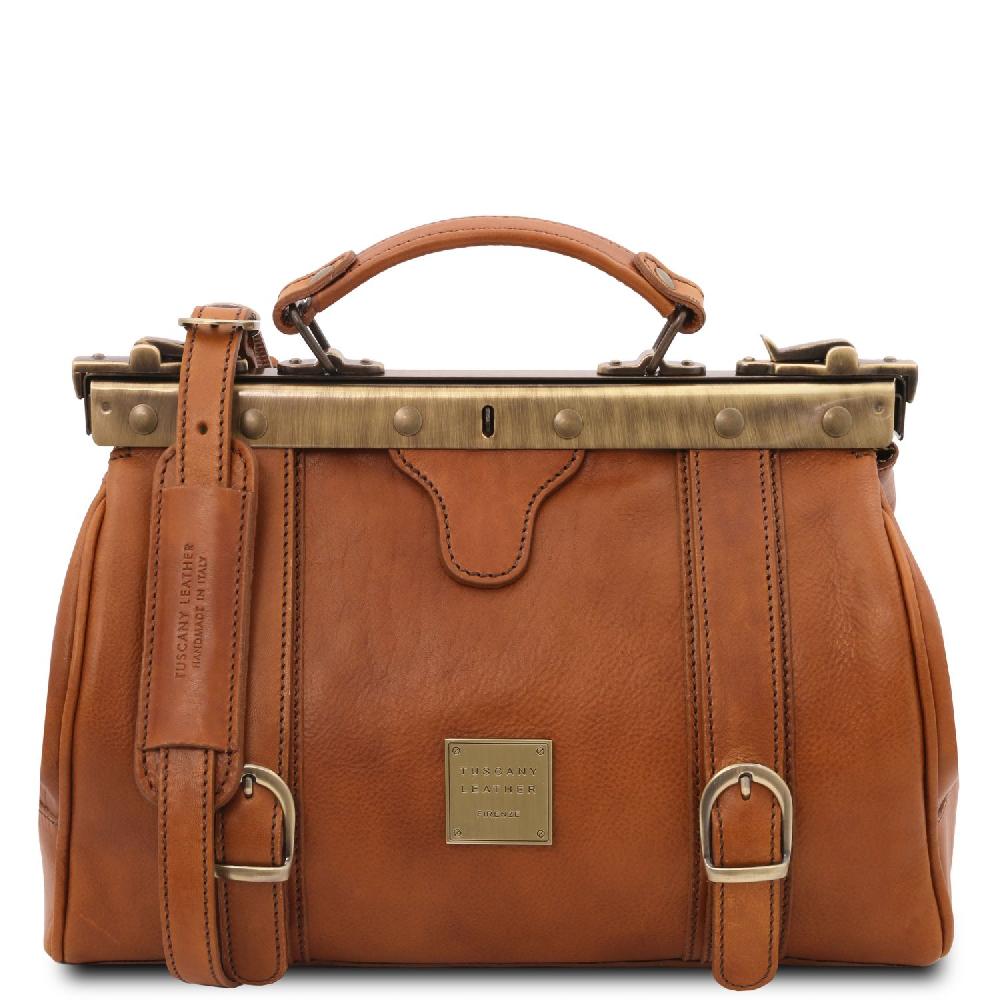 Tuscany Leather Borsa Medico in Pelle con Fibbie Frontali