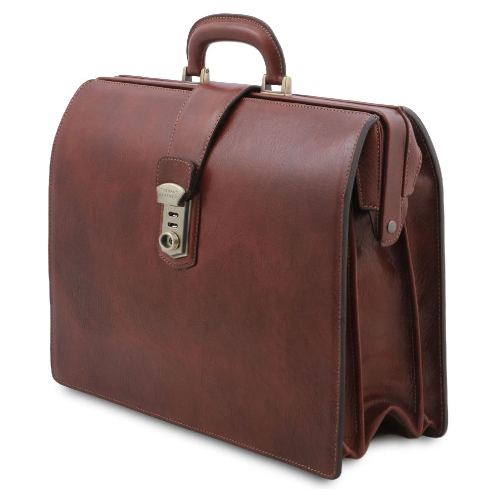 Tuscany Leather Borsa Medico in Pelle 3 Scomparti Outlet