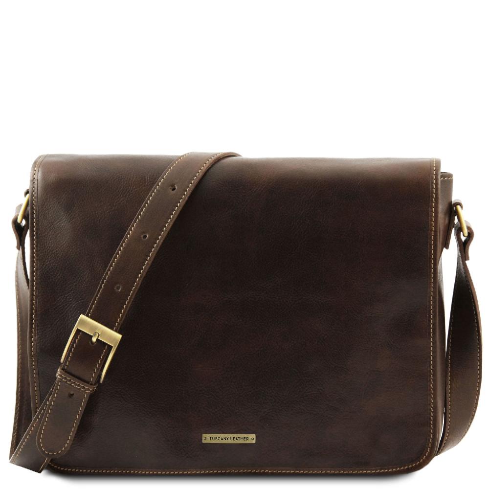 Tuscany Leather Borsa a Tracolla 2 Scomparti in Pelle Nuova