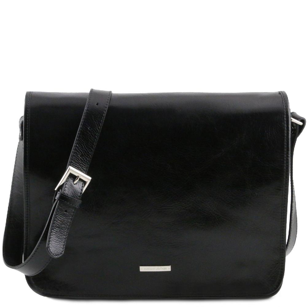 Tuscany Leather Borsa a Tracolla 2 Scomparti - Misura Grande Spedizione gratuita