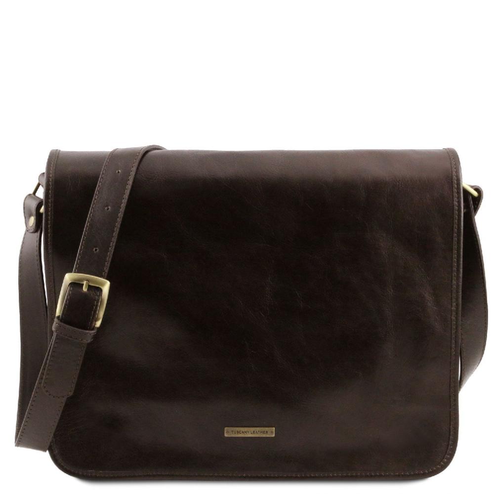 Tuscany Leather Borsa a Tracolla 2 Scomparti - Misura Grande Sconto di tempo limitato