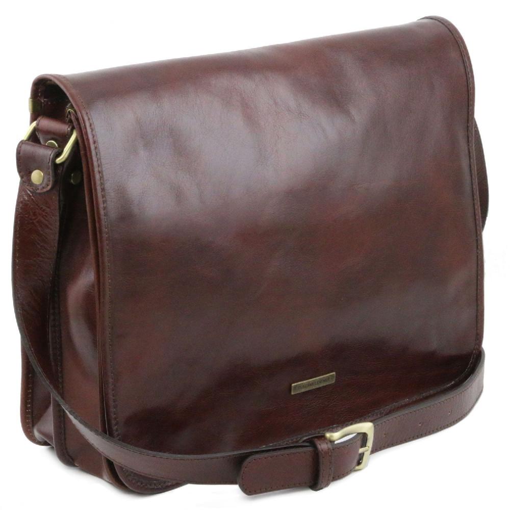 Tuscany Leather Borsa a Tracolla 2 Scomparti - Misura Grande Sconto di tempo limitato