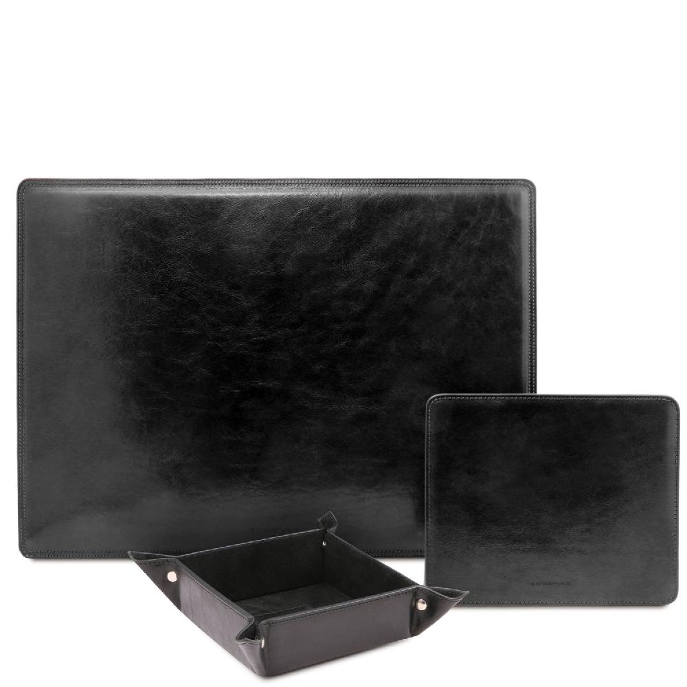 Tuscany Leather Sottomano da Scrivania Tappetino per Mouse e Vuotatasche in Pelle Online Outlet