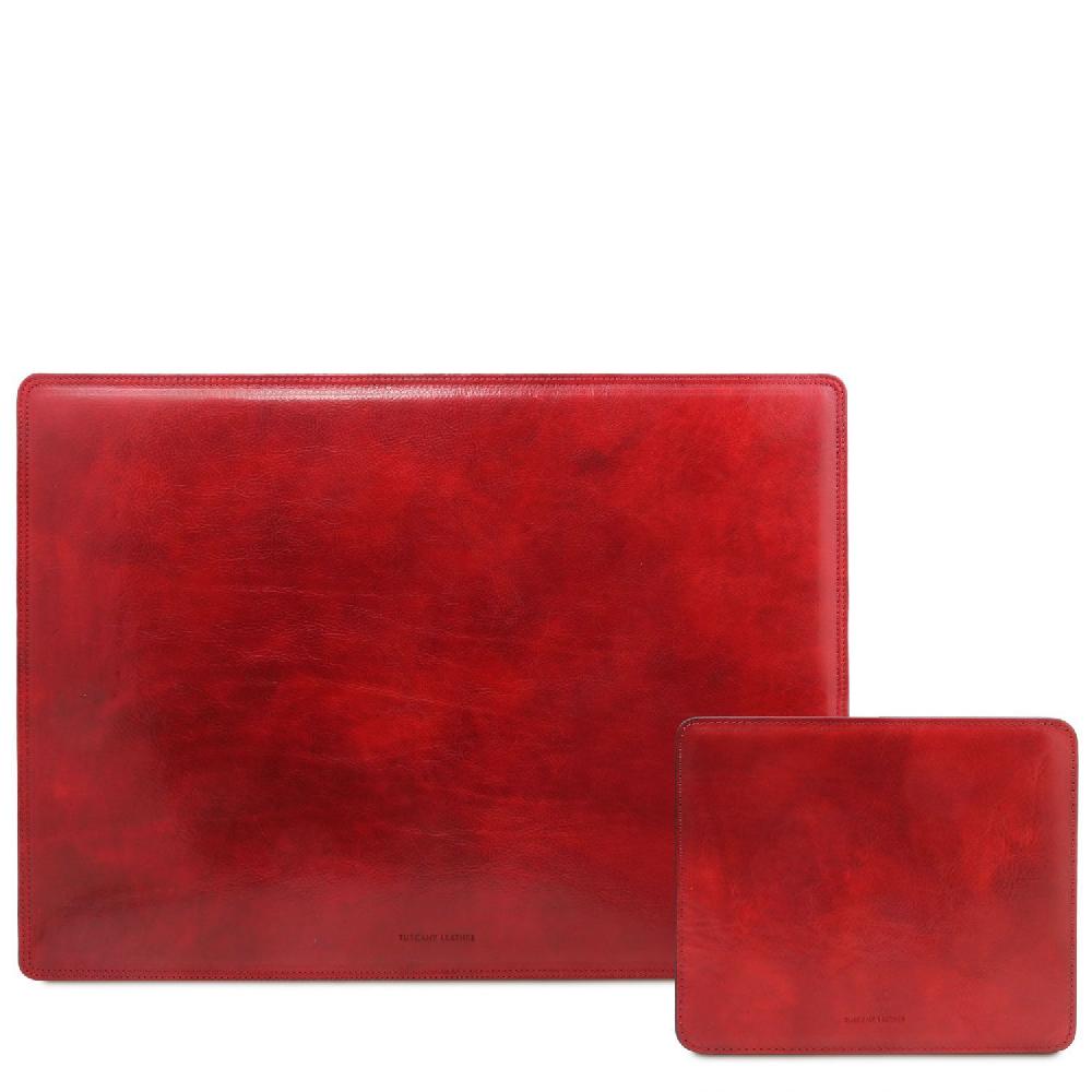 Tuscany Leather Sottomano da Scrivania e Tappetino per Mouse in Pelle