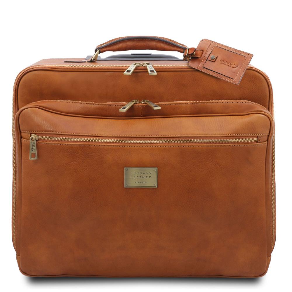 Tuscany Leather Borsa Pilota in Pelle con due Ruote Rilascio limitato