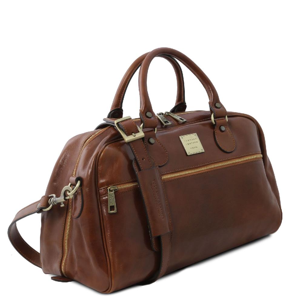 Tuscany Leather Borsone da Viaggio in Pelle - Misura Piccola Ultimi tre giorni