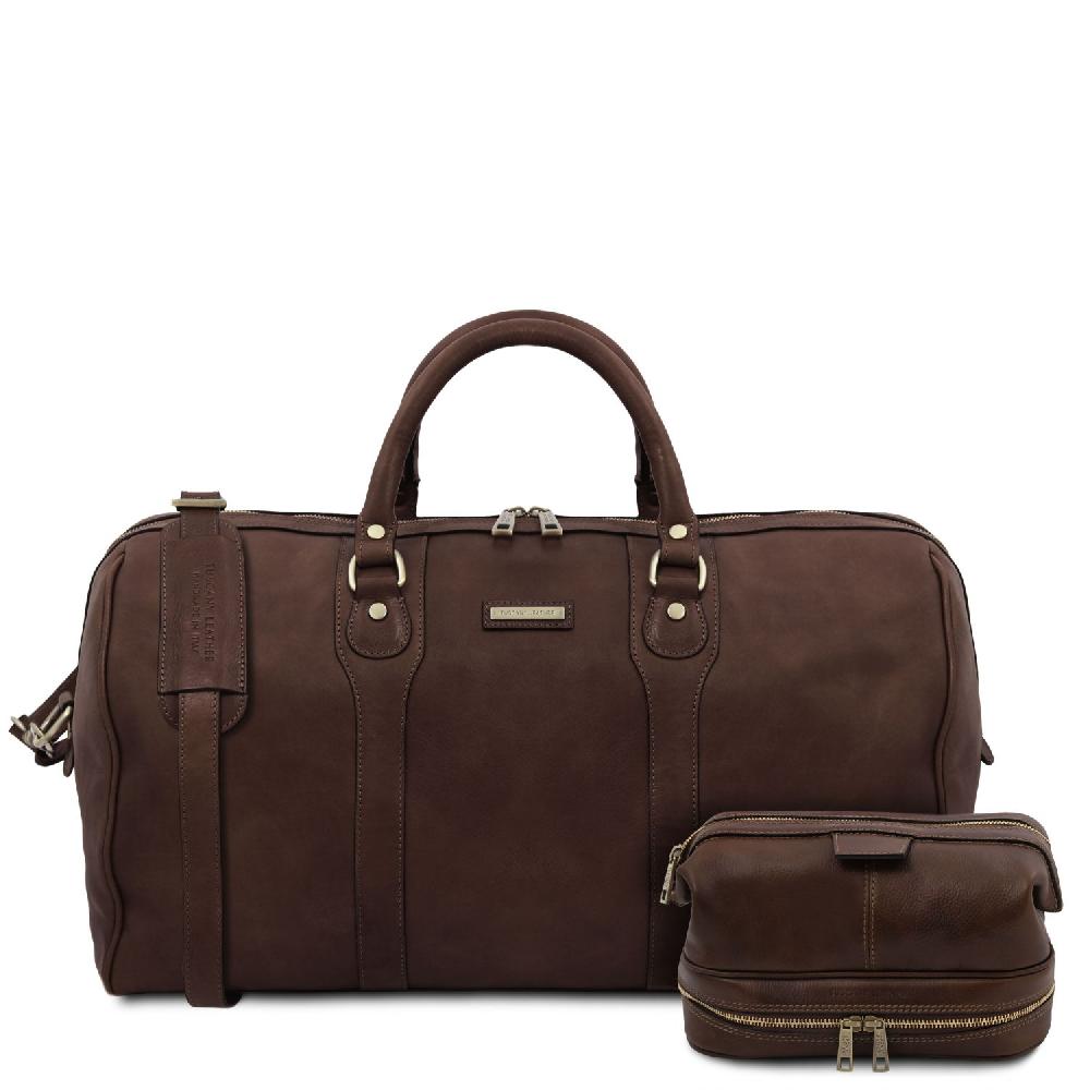 Tuscany Leather Borsone da Viaggio in Pelle e Beauty Case in Pelle Latest stili