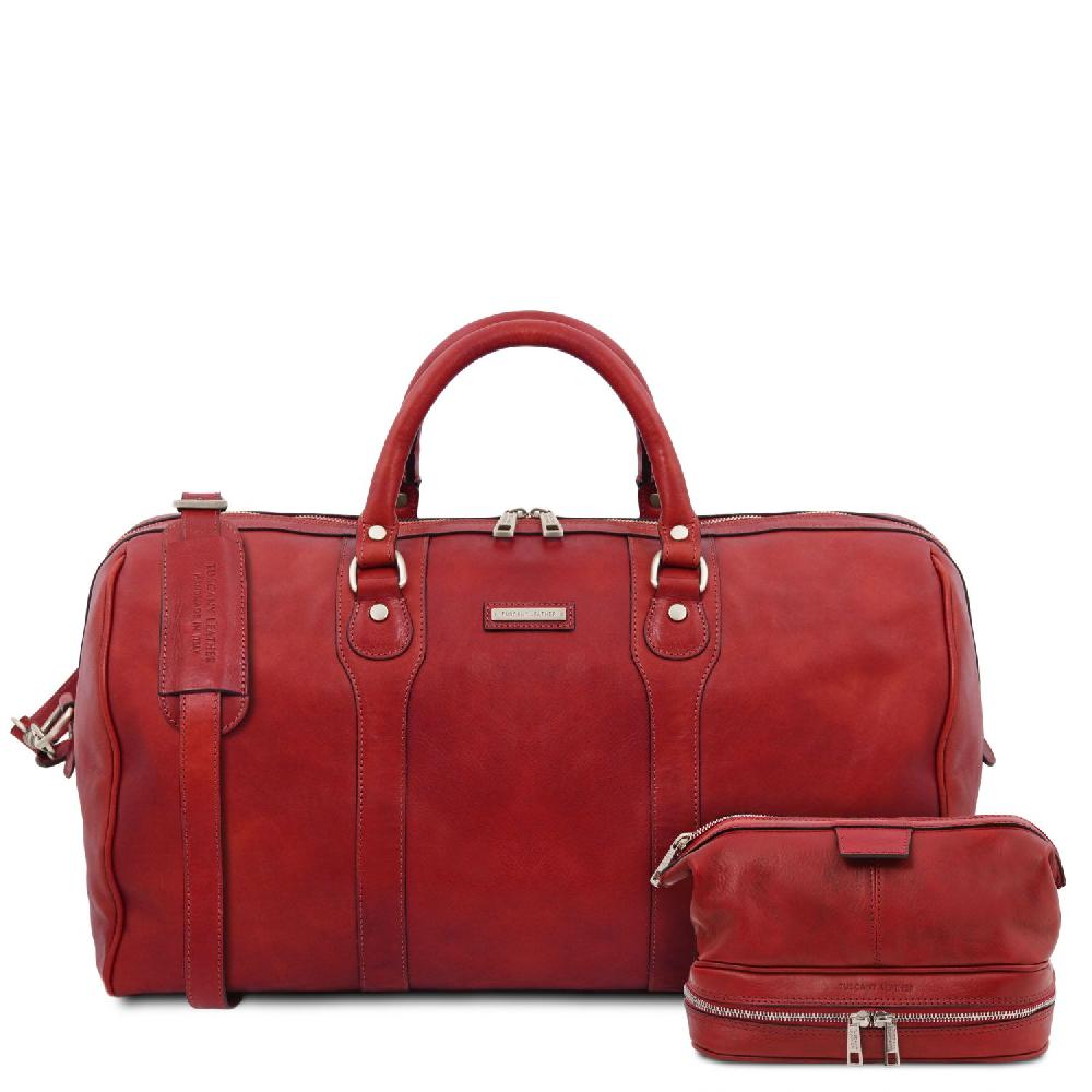 Tuscany Leather Borsone da Viaggio in Pelle e Beauty Case in Pelle Promozione temporanea