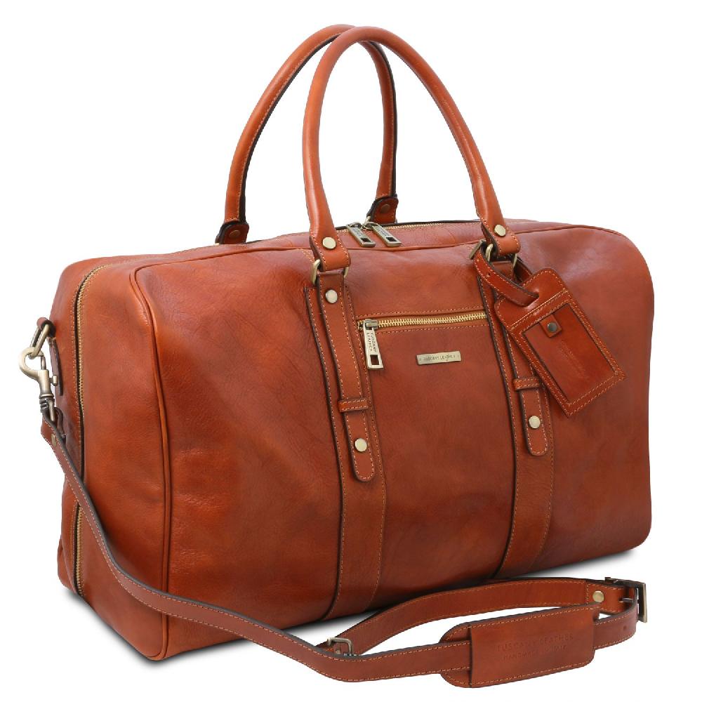 Tuscany Leather Borsone da Viaggio in Pelle con Tasca Frontale Discount Store per i nuovi prodotti