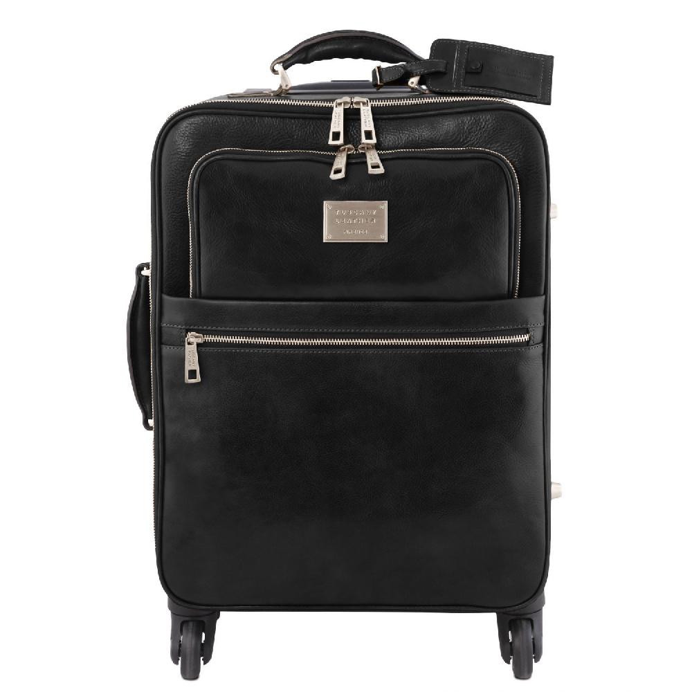 Tuscany Leather Trolley Verticale in Pelle con 4 Ruote Limitato a 3 giorni