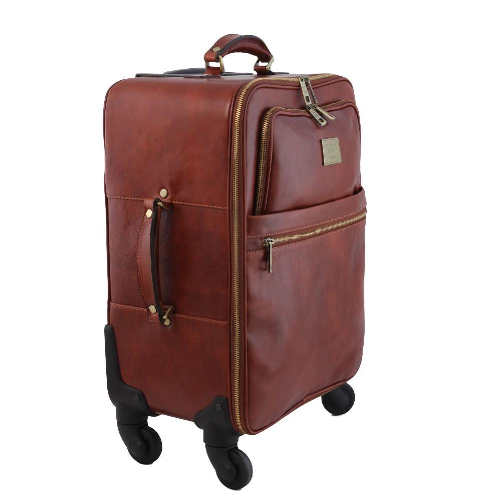 Tuscany Leather Trolley Verticale in Pelle con 4 Ruote Black Friday Prezzi