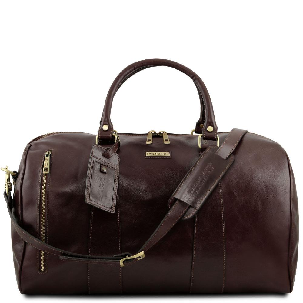 Tuscany Leather Borsone da Viaggio in Pelle - Misura Grande Duty-free