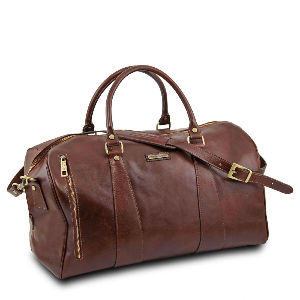Tuscany Leather Borsone da Viaggio in Pelle - Misura Grande Sconti questo mese