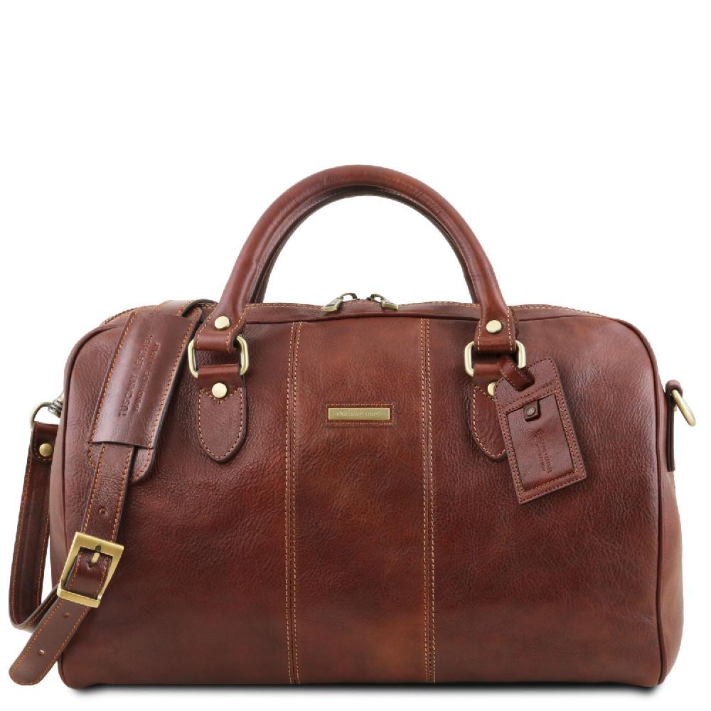 Tuscany Leather Borsone da Viaggio in Pelle - Misura Piccola Italia