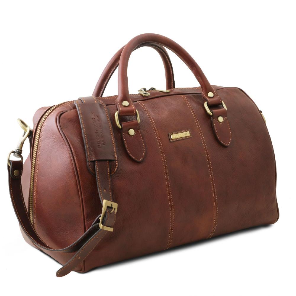Tuscany Leather Borsone da Viaggio in Pelle - Misura Piccola Italia